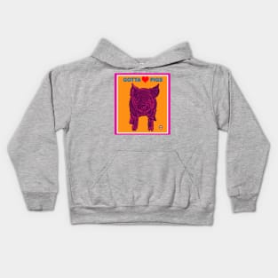 Gotta Love Pigs Kids Hoodie